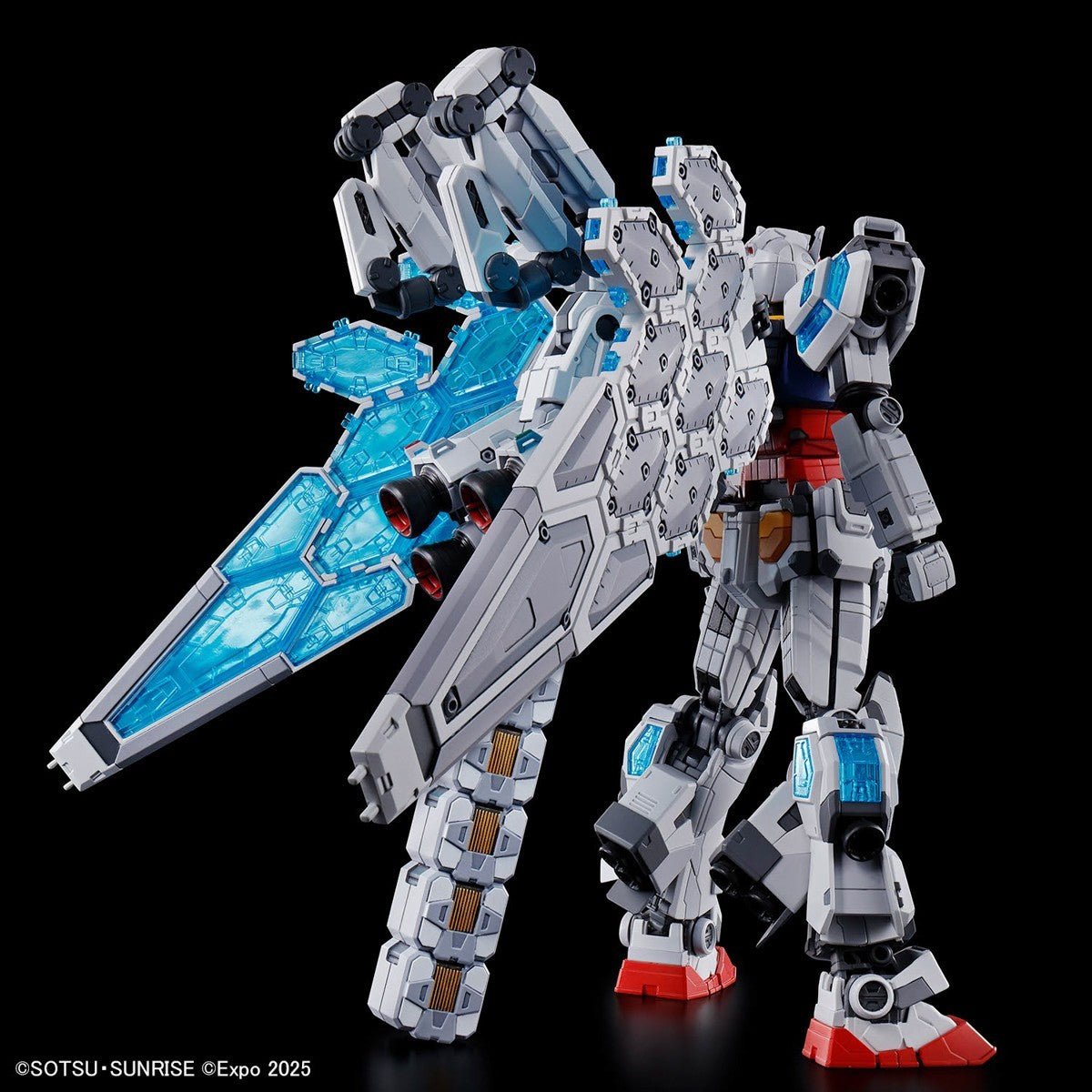 Bandai EG 1/144 RX-78F00/E Gundam w/ EX-001 G.L.R.S.S. Feather Unit Model Kit - WISE GUYS HOBBIES LLC