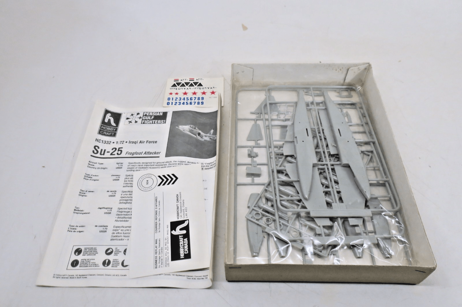 Hobby Craft 1/72 Iraqi Air Force SU - 25 Frogfoot Model Kit HC1332 - WISE GUYS HOBBIES LLC