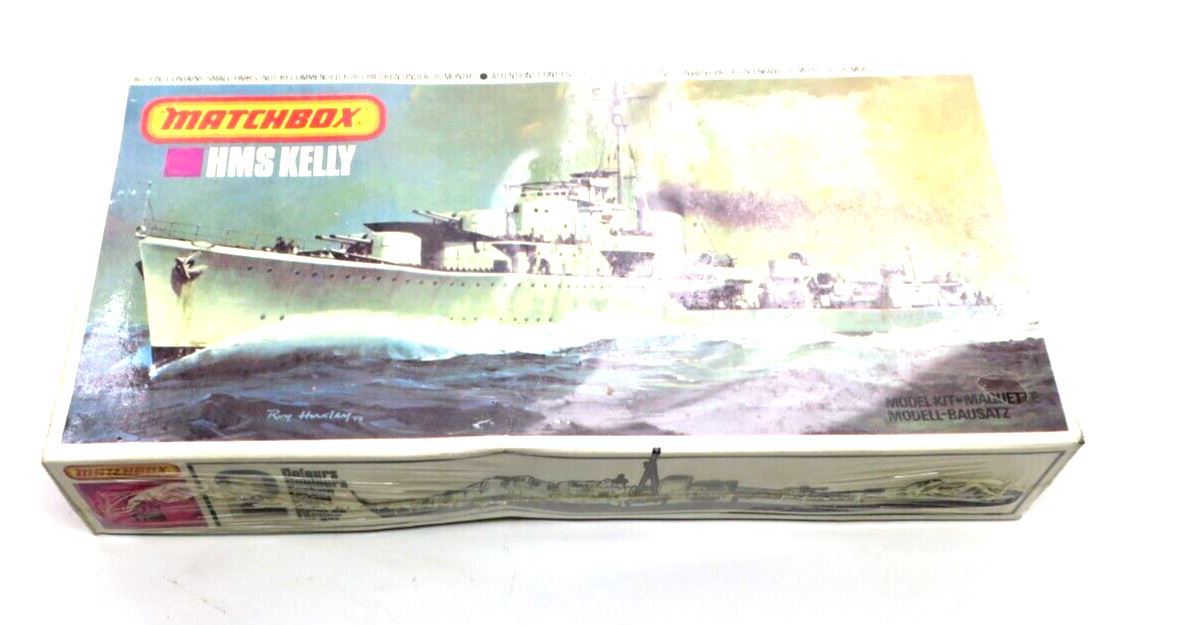 Vintage 1980 Matchbox PK-64 HMS Kelly Model Kit G2 - WISE GUYS HOBBIES LLC