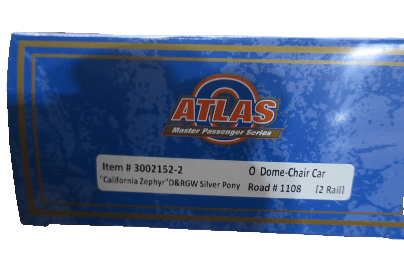 Atlas 3001152 - 2 O D&RGW California Zephyr Streamlined Dome Chair Car 1108 - 3Rail - WISE GUYS HOBBIES LLC