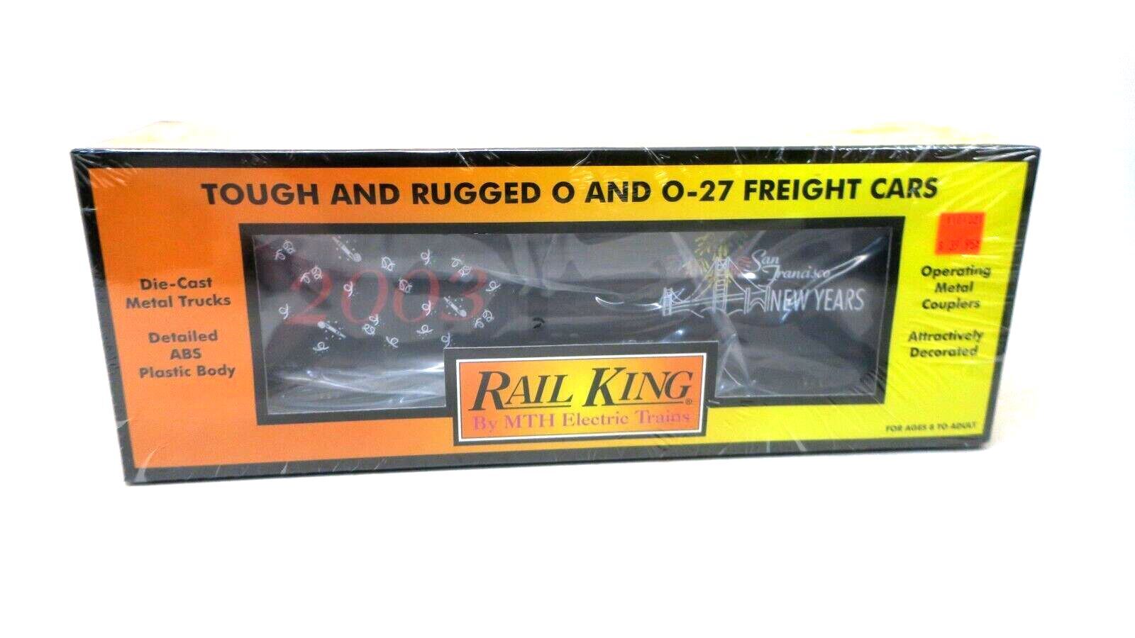 30-74045 MTH 2003 San Francisco New Year's Holiday Box Car New O Gauge - WISE GUYS HOBBIES LLC