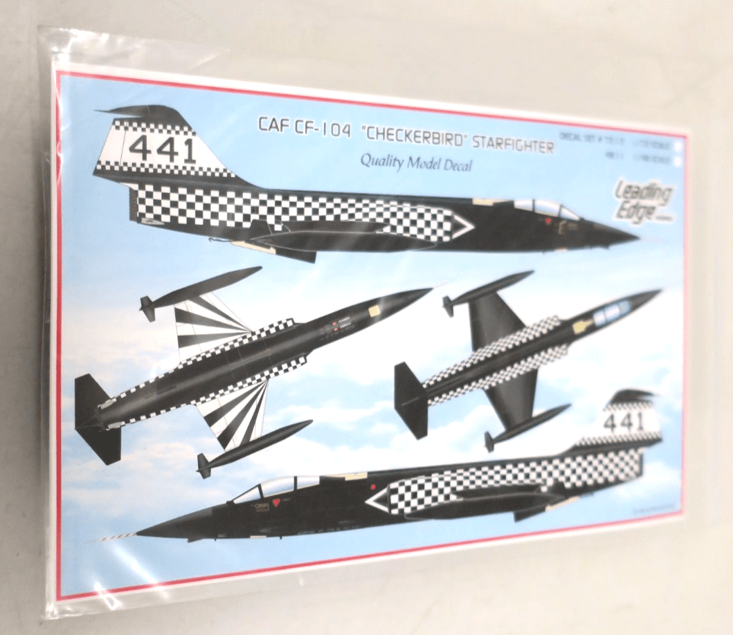 Leading Edge 1/48 CAF CF - 104 "Checkerbird" Starfighter Decals 48.11 - WISE GUYS HOBBIES LLC