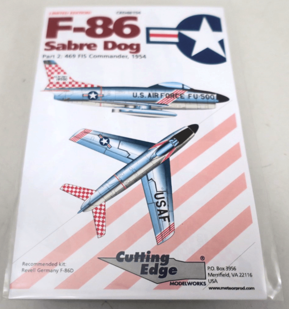 Cutting Edge Limited Edition F - 86 Sabre Dog Decals CED48023 - WISE GUYS HOBBIES LLC