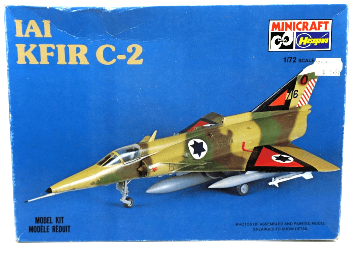 Hasegawa 1/72 IAI Kfir C - 2 Model Kit 1149 - WISE GUYS HOBBIES LLC