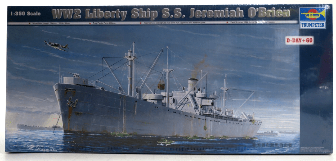 Trumpeter 1/350 WW2 Liberty Ship S.S. Jeremiah O'Brien Model Kit 05301 SEALED - WISE GUYS HOBBIES LLC