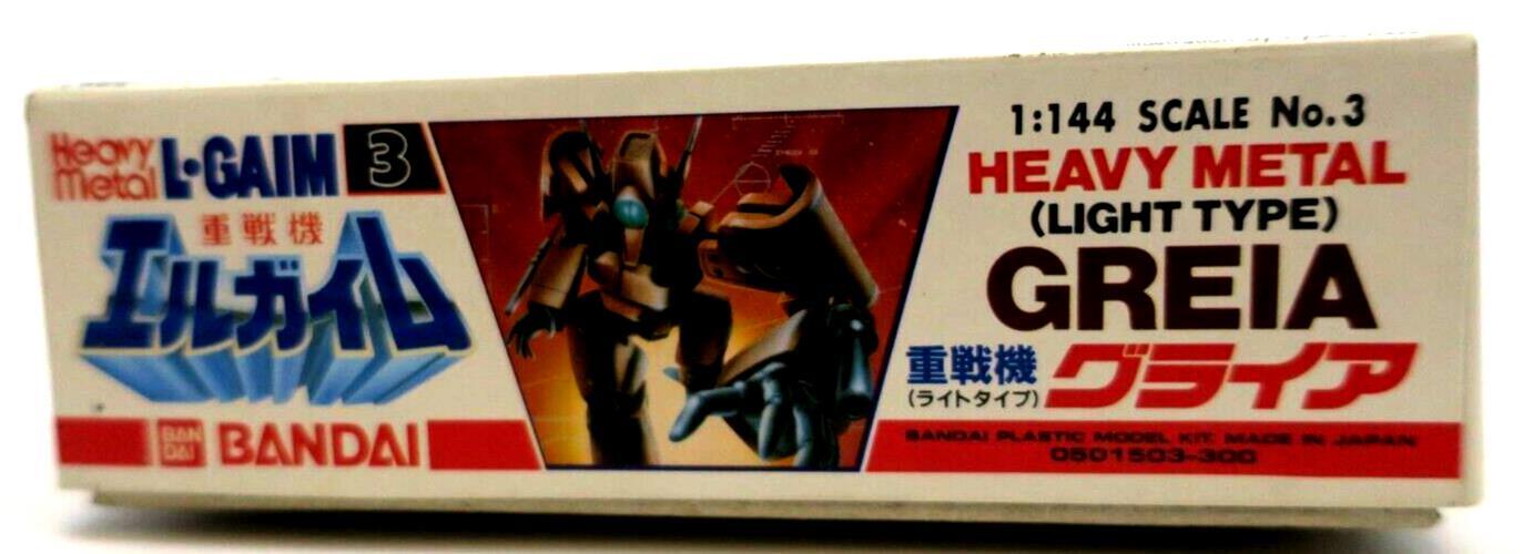 Vintage Bandai Heavy Metal L-Gaim 1/144 Greia 3 Model Kit 0501503-300 - WISE GUYS HOBBIES LLC