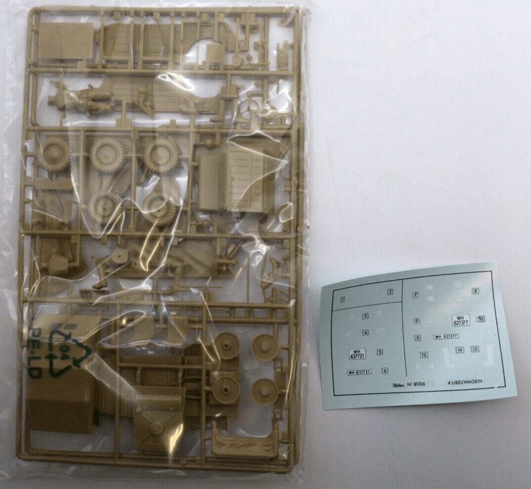 Heller 1/35 Volkswagen 82 Kubelwagen Model Kit 81106 - WISE GUYS HOBBIES LLC
