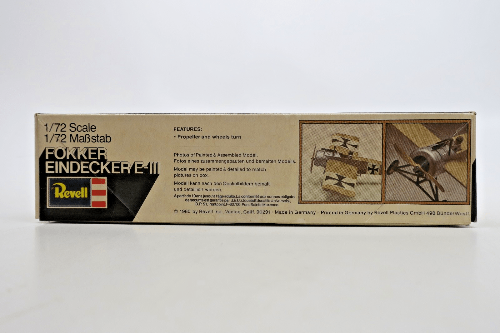 Vintage Revell 1/72 Fokker Eindecker E III Model Kit H - 4111 - WISE GUYS HOBBIES LLC