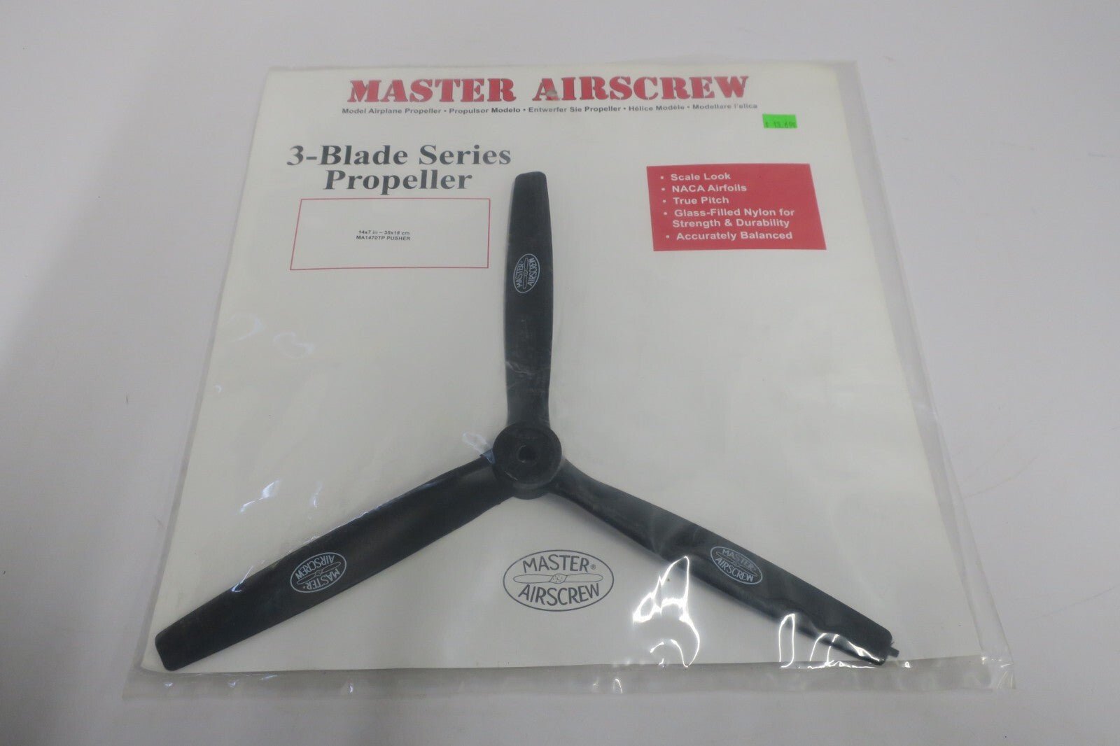 MASTER AIRCRAFT MODEL R/C AIRPLANE PROPELLER 14X7 35X18 CM MA1470TP PUSHER - WISE GUYS HOBBIES LLC