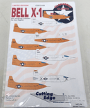 Cutting Edge Bell X - 1 Decals CED48245 - WISE GUYS HOBBIES LLC