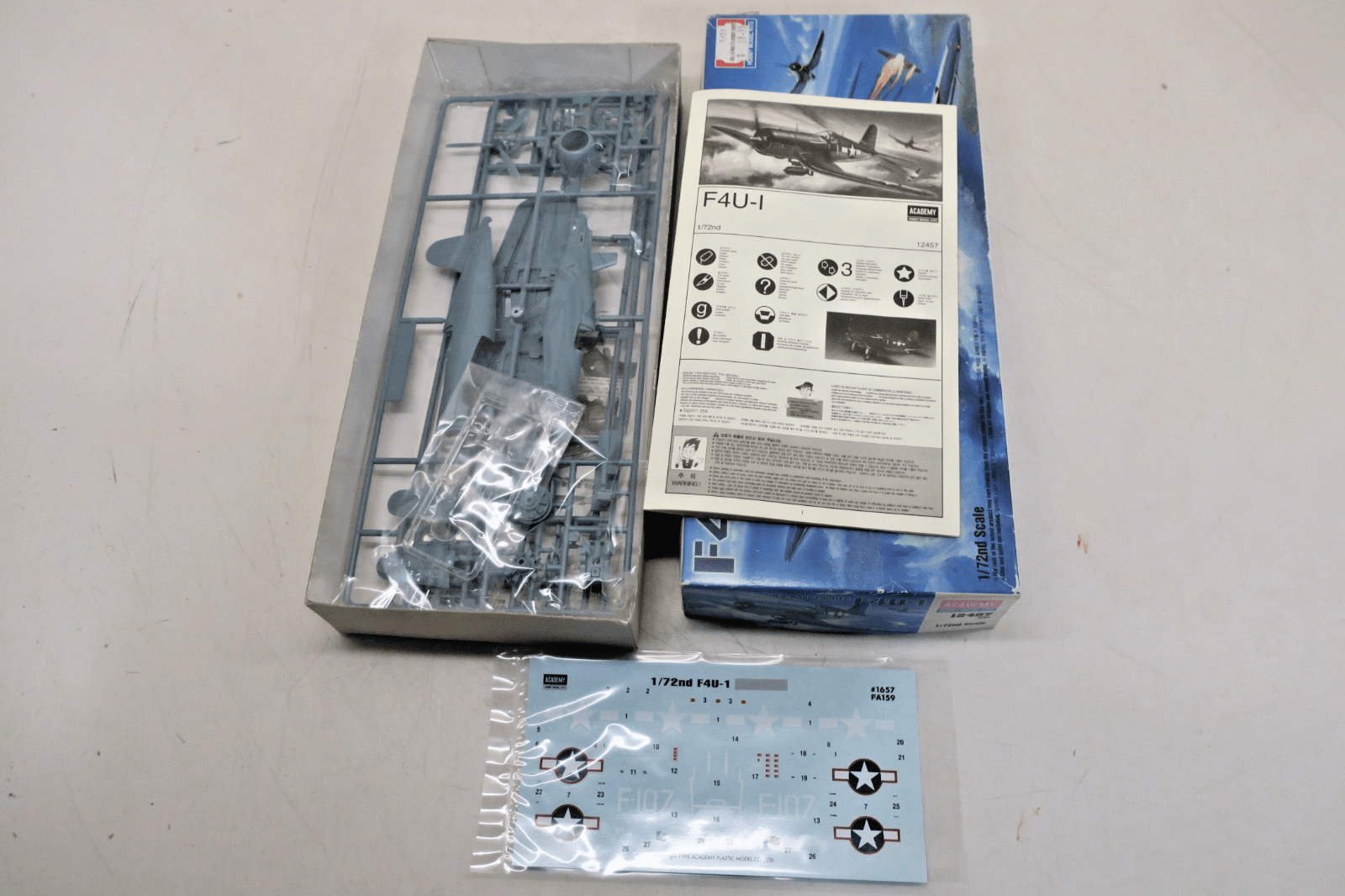 Academy 1/72 F4U-1 U.S. Navy Fighter Plastic Model Kit 12457 - WISE GUYS HOBBIES LLC