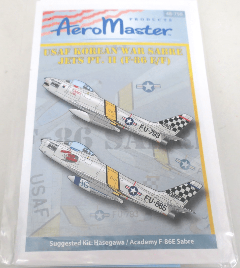 AeroMaster Decals - 48 - 750 - USAF Korean War Sabre Jets Pt.II (F - 86 E/F) - WISE GUYS HOBBIES LLC
