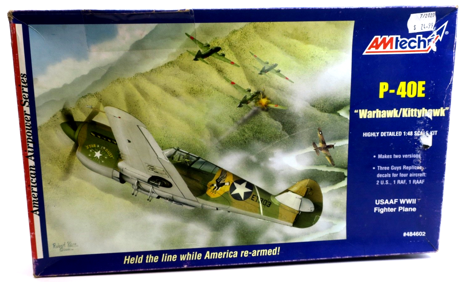 AM Tech 1/48 P - 40E "Warhawk/Kittyhawk" Model Kit 484602 - WISE GUYS HOBBIES LLC