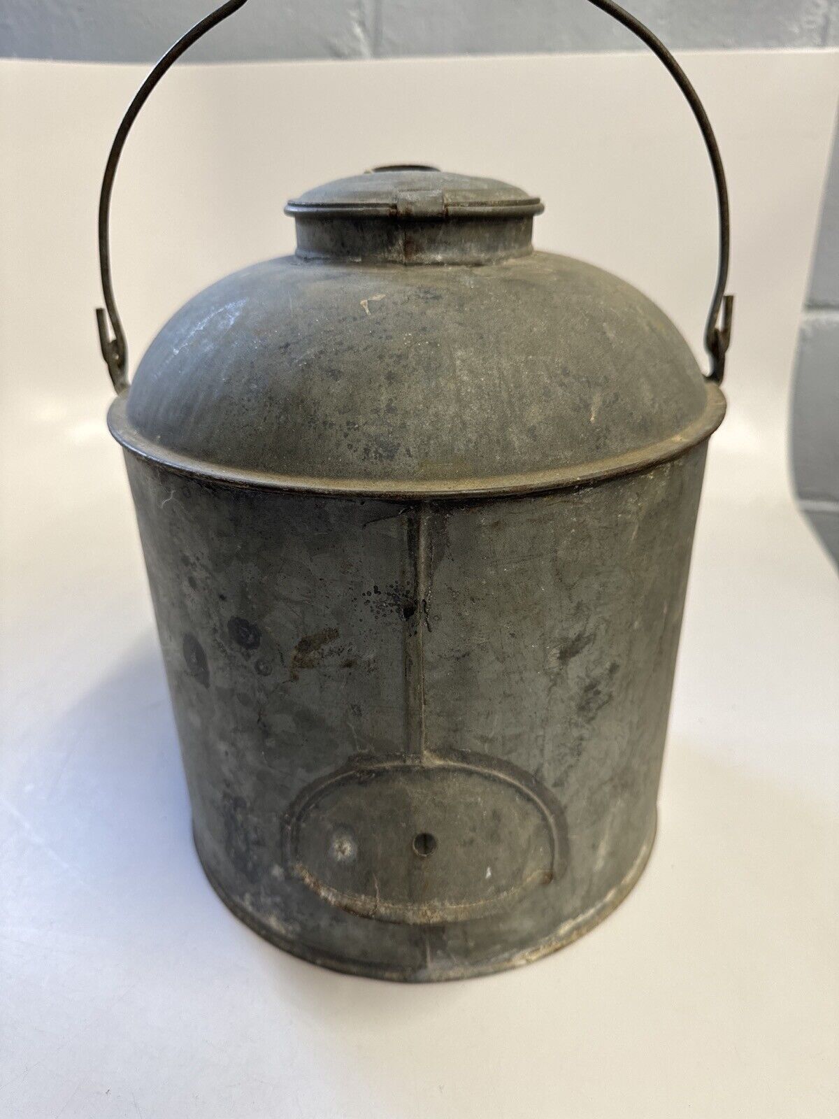 ANTIQUE PENNSYLVANIA RAILROAD PRR SIGNED TOOL CAN TIN WATER OIL CONTAINER - WISE GUYS HOBBIES LLC