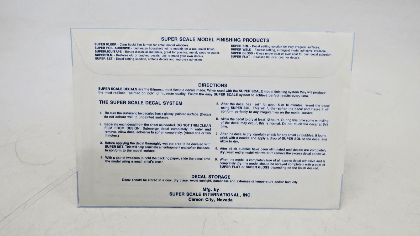 Super Scale International 1/48 Me-109 F,G,K Complete Data Decals 48-379 - WISE GUYS HOBBIES LLC