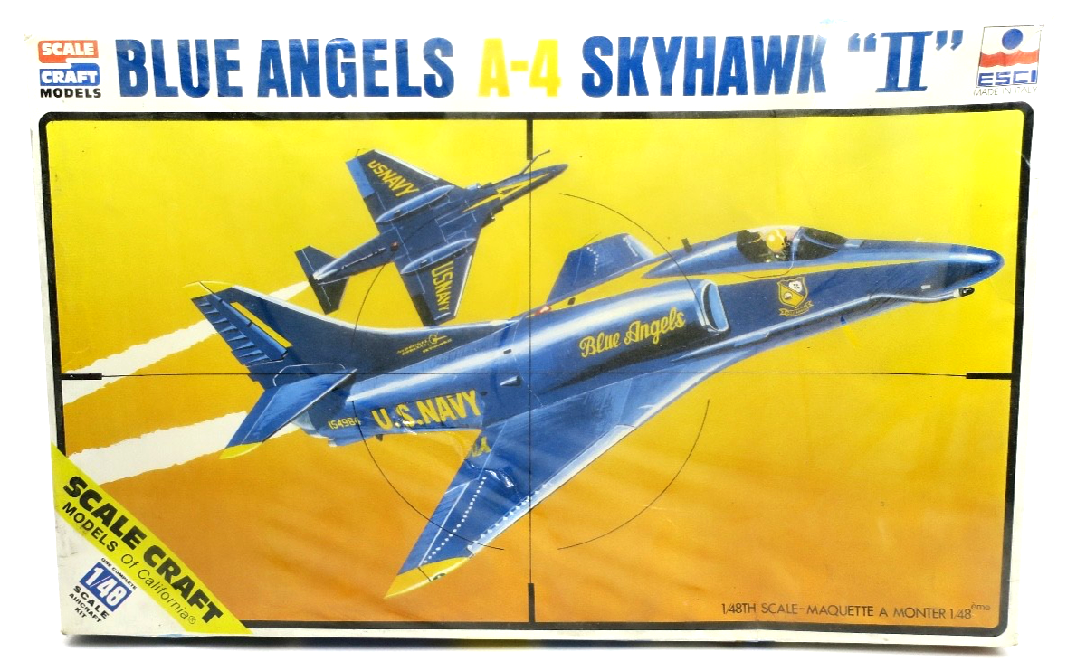 ESCI 1/48 Blue Angels A - 4 Skyhawk "II" Model Kit SC - 4024 - WISE GUYS HOBBIES LLC
