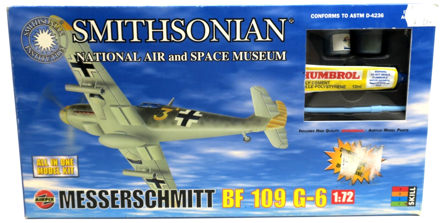 Airfix Smithsonian 1/72 Messerschmitt BF 109 G - 6 Model Kit 3051 - WISE GUYS HOBBIES LLC