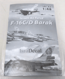 IsraDecal 1/48 Israeli Air Force F - 16C/D Barak IAF - 42 - WISE GUYS HOBBIES LLC