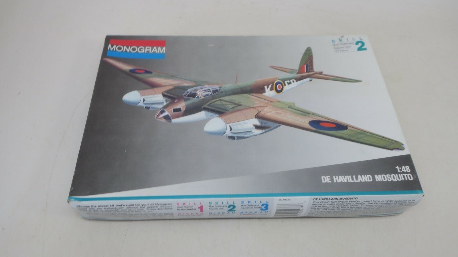 VINTAGE NOS 1992 MONOGRAM DE HAVILLAND MOSQUITO MODEL SEALED SCALE 1/48 NO.5478 - WISE GUYS HOBBIES LLC