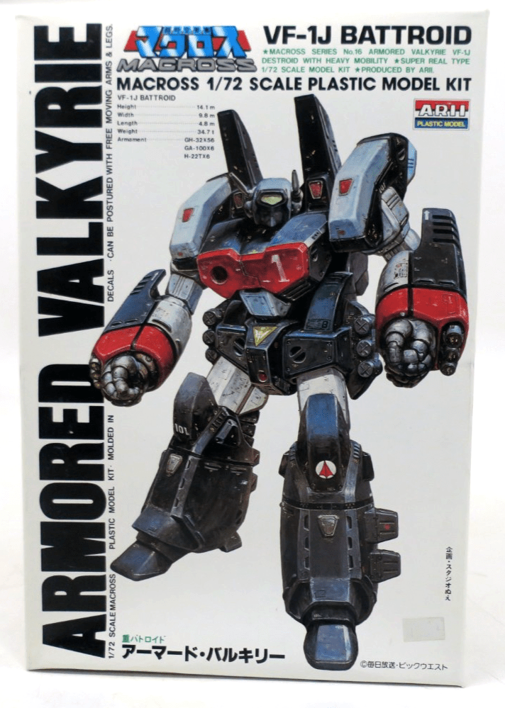 Arii Macross 1/72 Armored VF - 1J Valkyrie Model Kit No. 16 AR - 305 - 800 White Box - WISE GUYS HOBBIES LLC