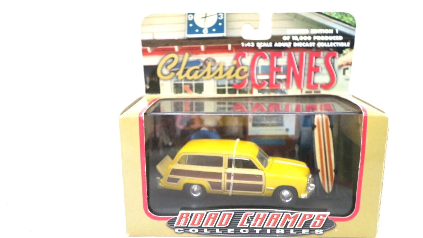 ROAD CHAMPS CLASSIC SCENES 1949 FORD WOODIE 1:43 DIECAST CAR - WISE GUYS HOBBIES LLC