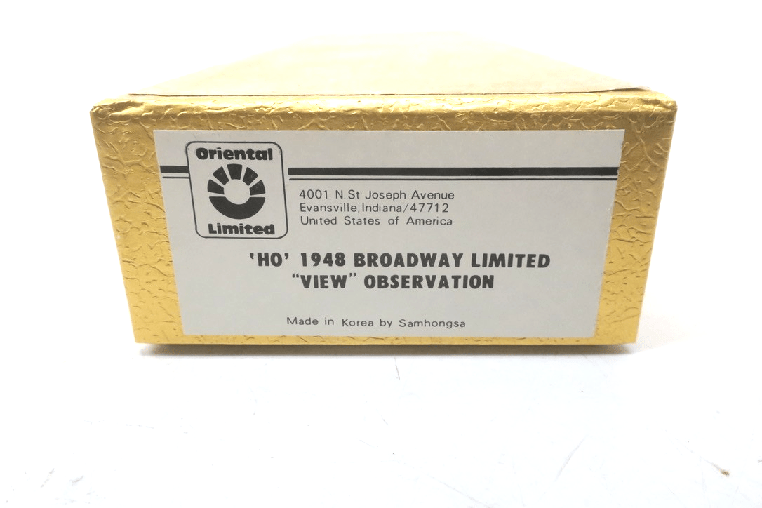Oriental Limited Brass 1948 PRR Broadway Ltd. View Observation Passenger Car HO - WISE GUYS HOBBIES LLC