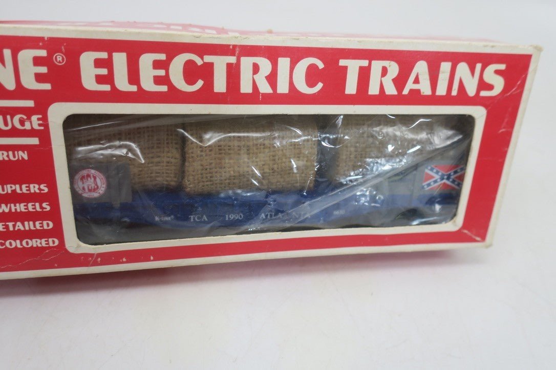 K - LINE K - 6630 TCA ATLANTA DIXIE DIVISION FLAT CAR C8 LN 1990 - WISE GUYS HOBBIES LLC