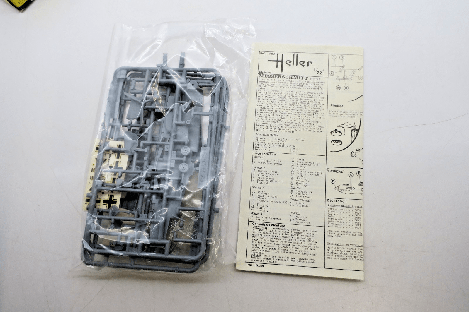 Heller 1/72 Messerschmitt BF - 108 E Model Kit L 089 - WISE GUYS HOBBIES LLC