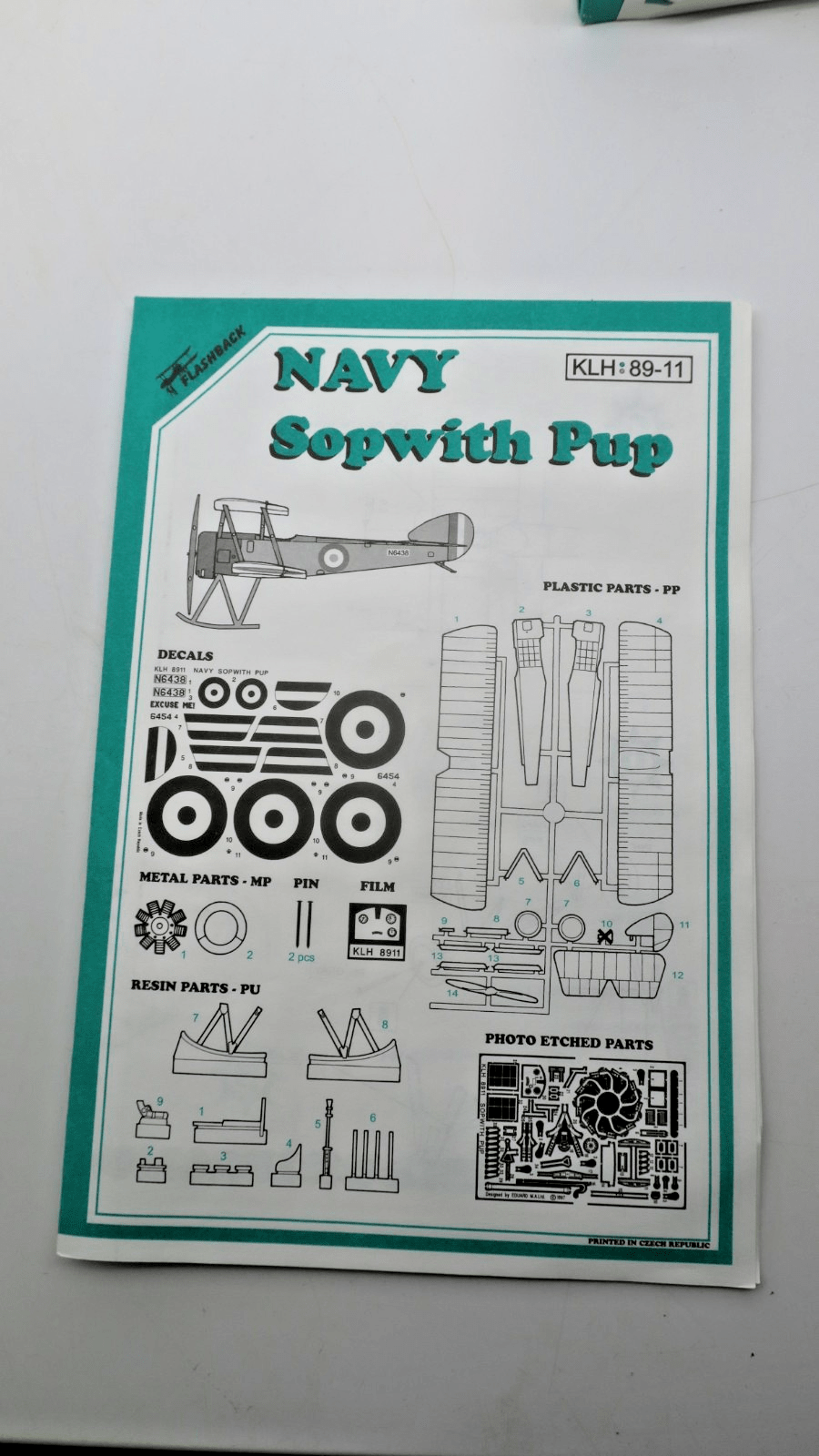 Flashback 1/48 Sopwith 'NAVY' Pup Limited Edition 999 Model Kit KLH8911 - WISE GUYS HOBBIES LLC