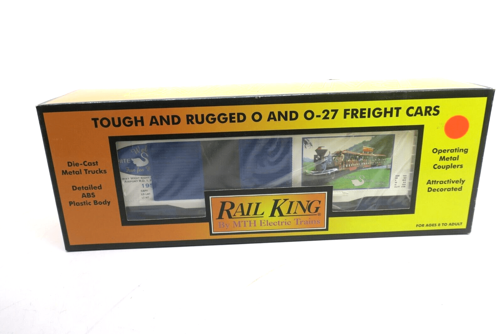MTH RAILKING WHITE SWAN PARK DOUBLE DOOR BOX CAR 30-74133 - WISE GUYS HOBBIES LLC