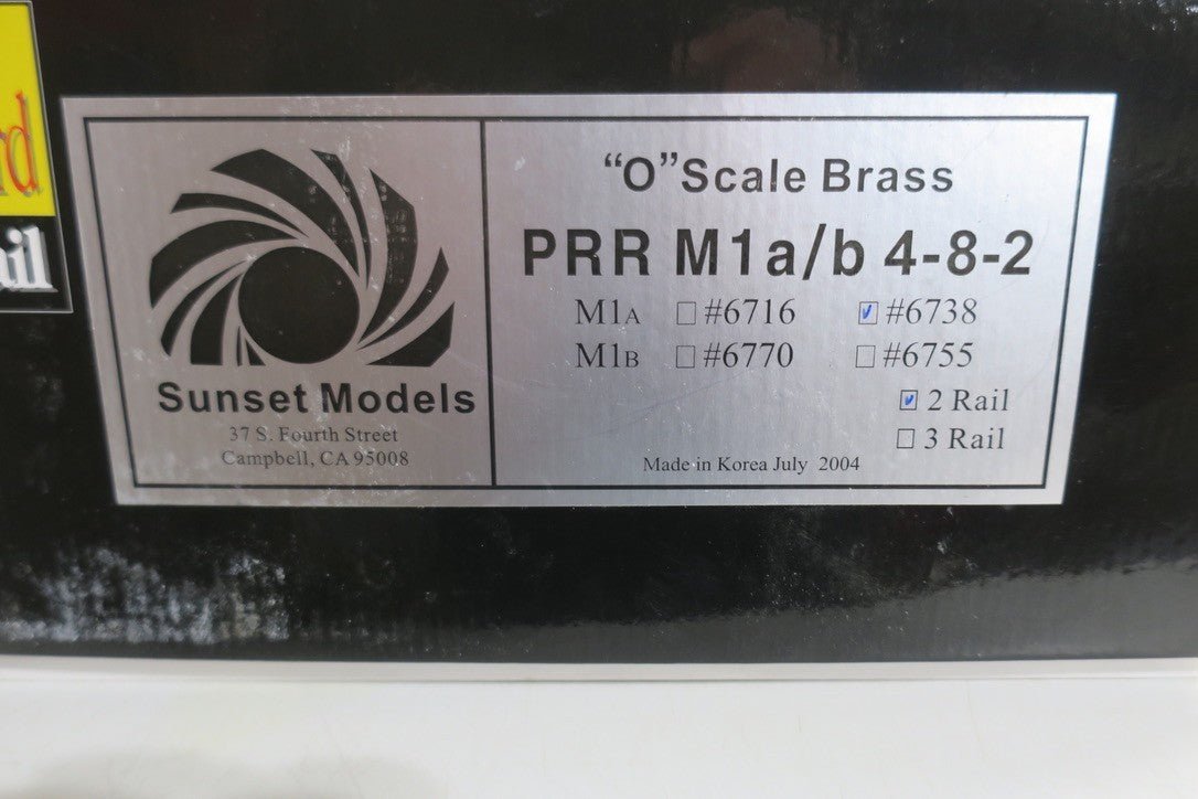3rd Rail BRASS PRR M1 a/ b 4 - 8 - 2 Steam Locomotive & Tender  6738 NEW! - WISE GUYS HOBBIES LLC