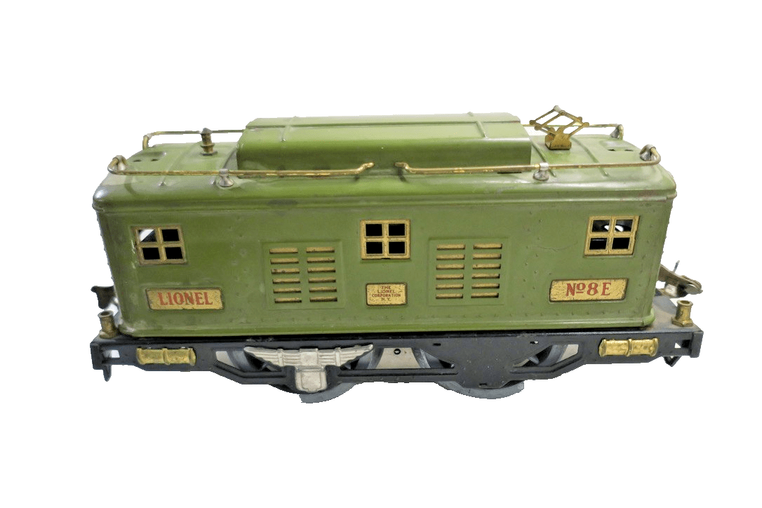 LIONEL PREWAR STANDARD GAUGE 8E OLIVE GREEN SET  353 FREIGHT SET - WISE GUYS HOBBIES LLC