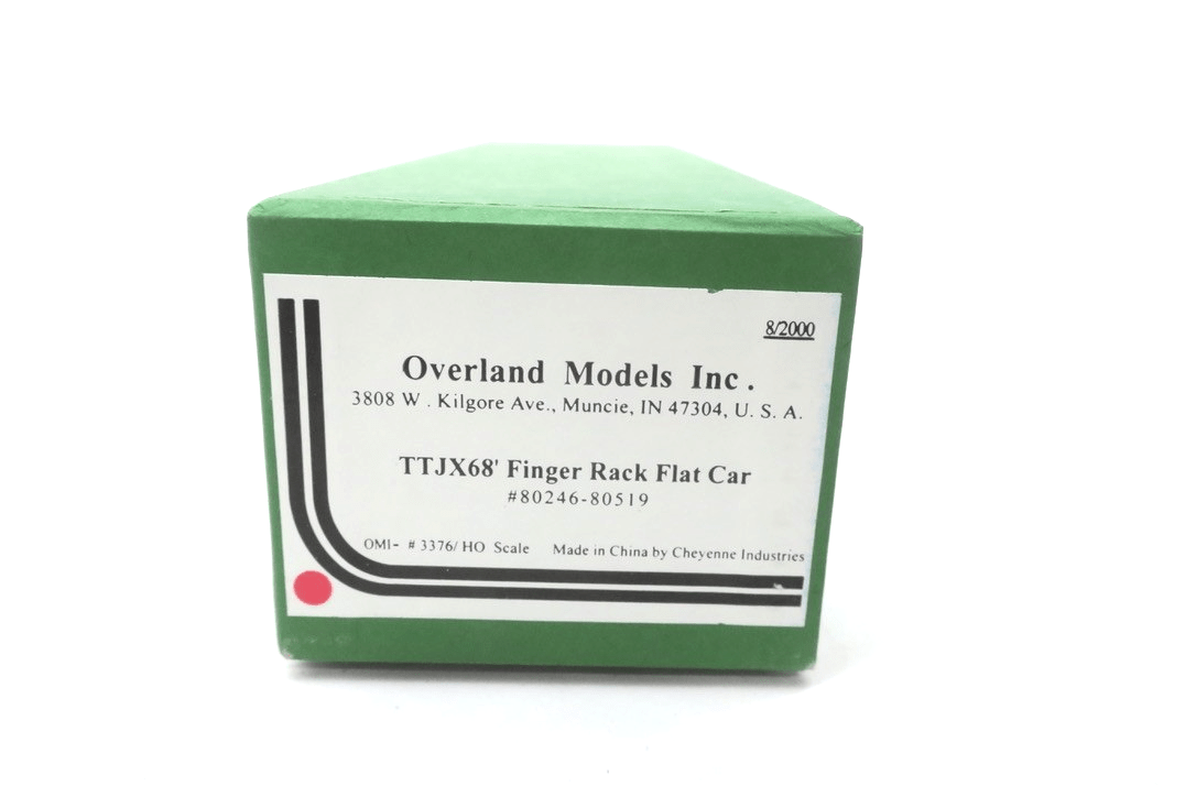 HO scale Overland Models Brass TTJX68' Finger Rack Flat Car - OMI 3376 Unpainted - WISE GUYS HOBBIES LLC