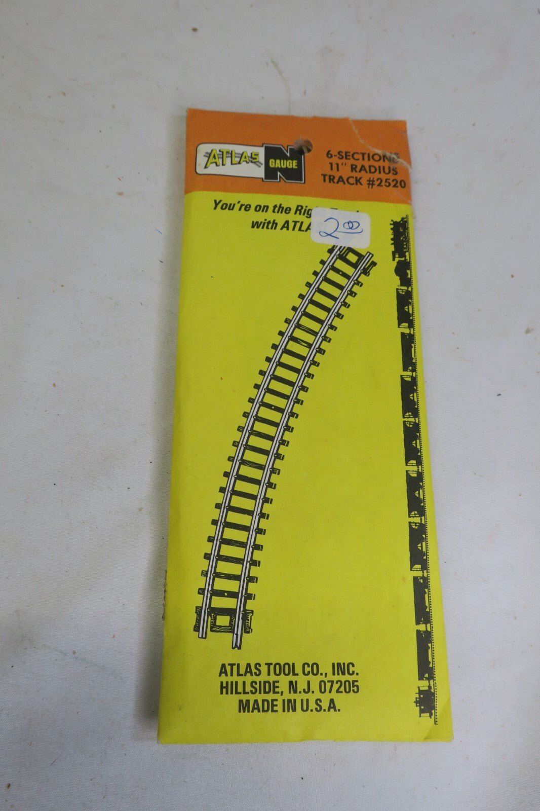 ATLAS 6-SECTIONS 11" RADIUS TRACK 2520 - WISE GUYS HOBBIES LLC