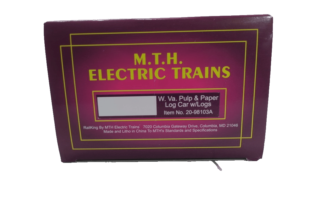 MTH Electronic Trains 20 - 98103A W. Va. Pulp & Paper Log Car Logs 162 - WISE GUYS HOBBIES LLC