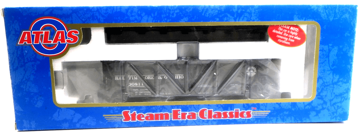 ATLAS O Scale 50 Ton War Emergency Hopper Car 7421 - 4 B&O 30811 2 Rail - WISE GUYS HOBBIES LLC