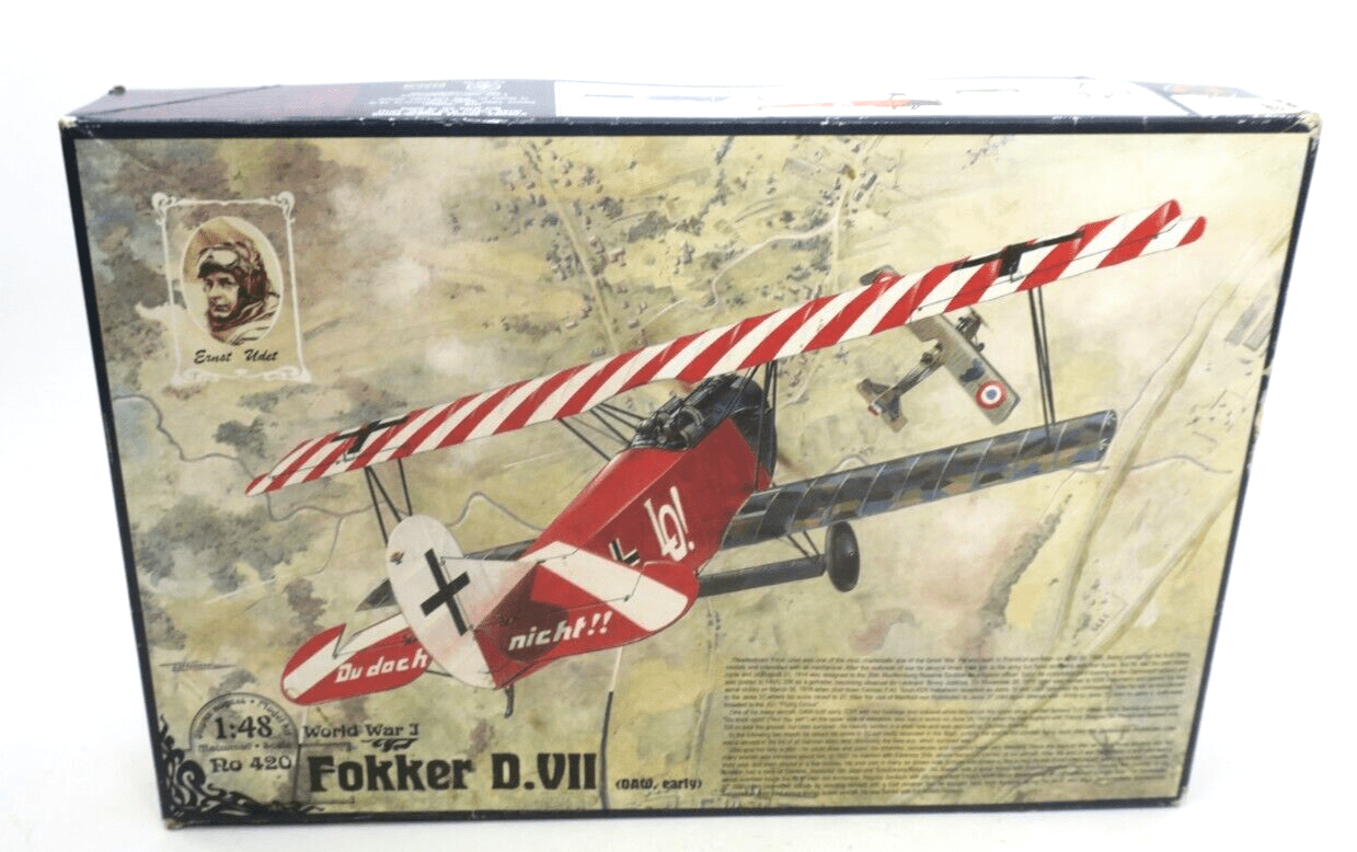Fokker D. VII Oaw ( Early ) - model airplane kit 146 mm scale 1/48 Roden 420 - WISE GUYS HOBBIES LLC