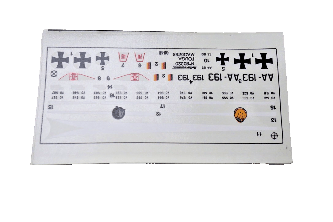 Model Art Decal System Fouga GM175 Zephyr M.A. Kit 001 - WISE GUYS HOBBIES LLC