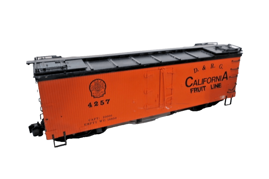DELTON (4257) DENVER & RIO GRANDE / CALIFORNIA FRUIT LINE / WOOD - SIDED REEFER - WISE GUYS HOBBIES LLC