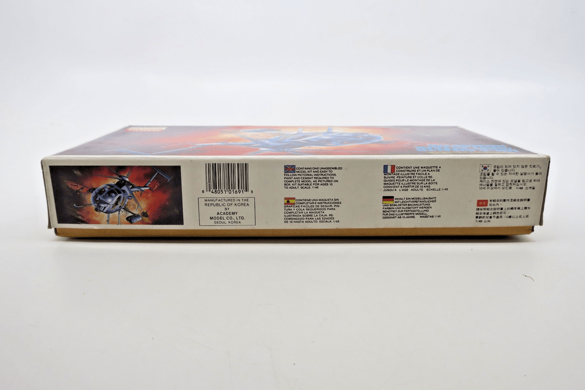 Academy 1/48 MH - 6 Stealth Quiet Attack Helicopter Model Kit 1691 - WISE GUYS HOBBIES LLC