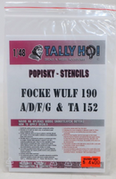 Tally Ho! 1/48 Focke Wulf 190 A/D/F/G & TA 152 Stencils Decals