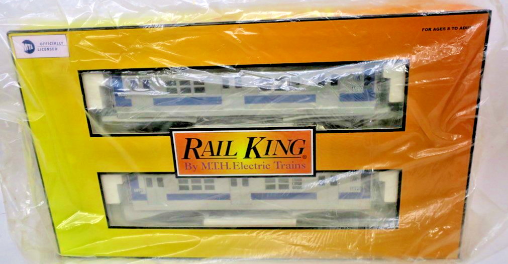 MTH Rail - King O Gauge No.30 - 2122 - 3 R - 17 NYC Metropolitan 2 - Car Subway Add - On Set - WISE GUYS HOBBIES LLC