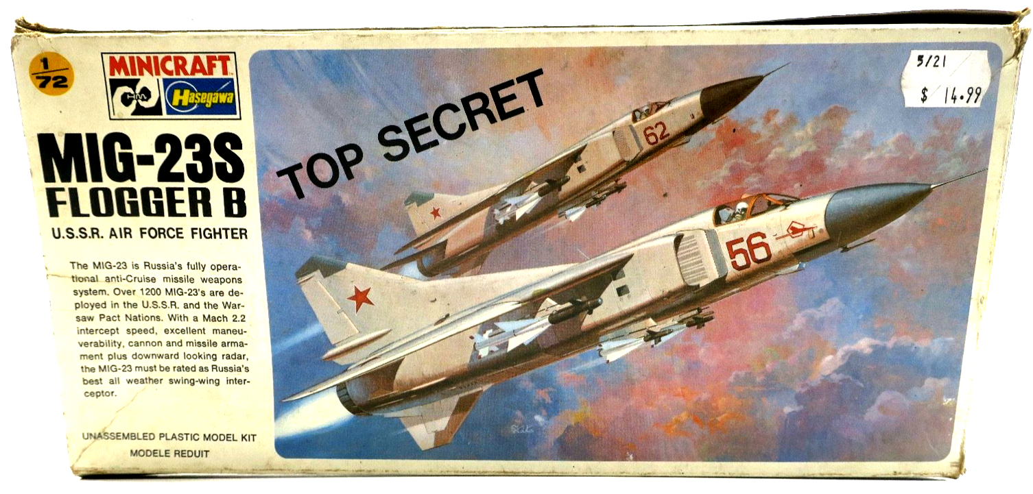 Hasegawa Minicraft 1/72 MIG - 23S Flogger B Model Kit 135 - WISE GUYS HOBBIES LLC