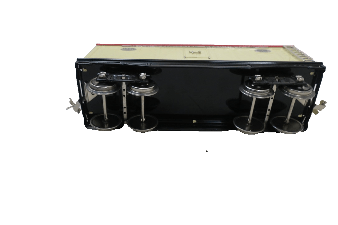 MTH Standard Gauge Reefer Tin plate Traditions 214R Ivory And Red / Nickel Trim - WISE GUYS HOBBIES LLC