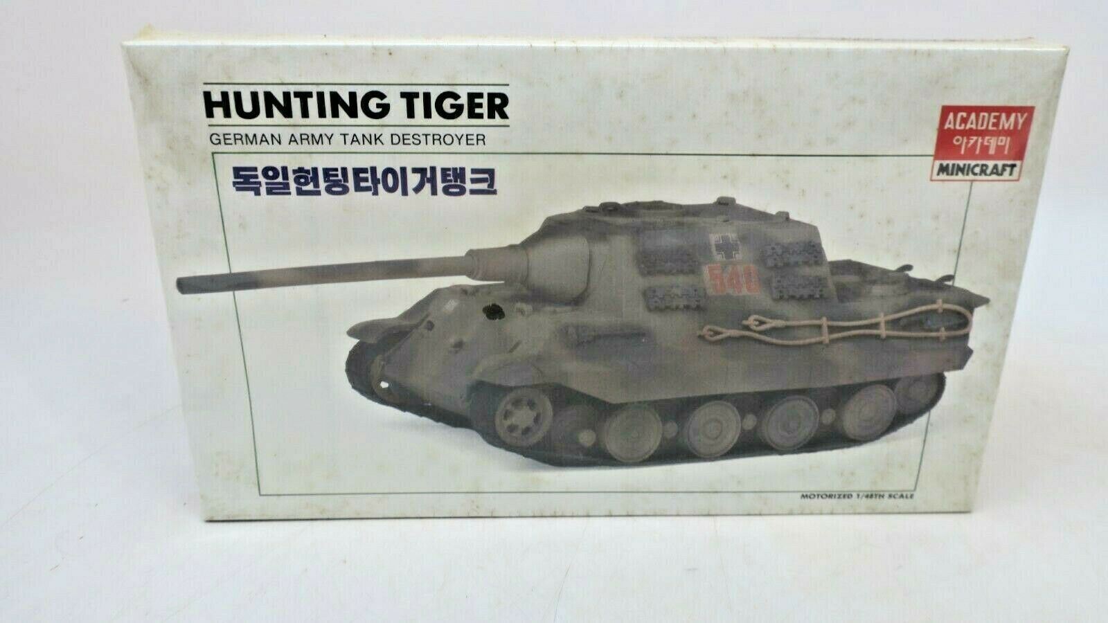 VINTAGE ACADEMY MODEL 1319 HUNTING TIGER GERMAN ARMY TANK DESTROYER 1/48 - WISE GUYS HOBBIES LLC