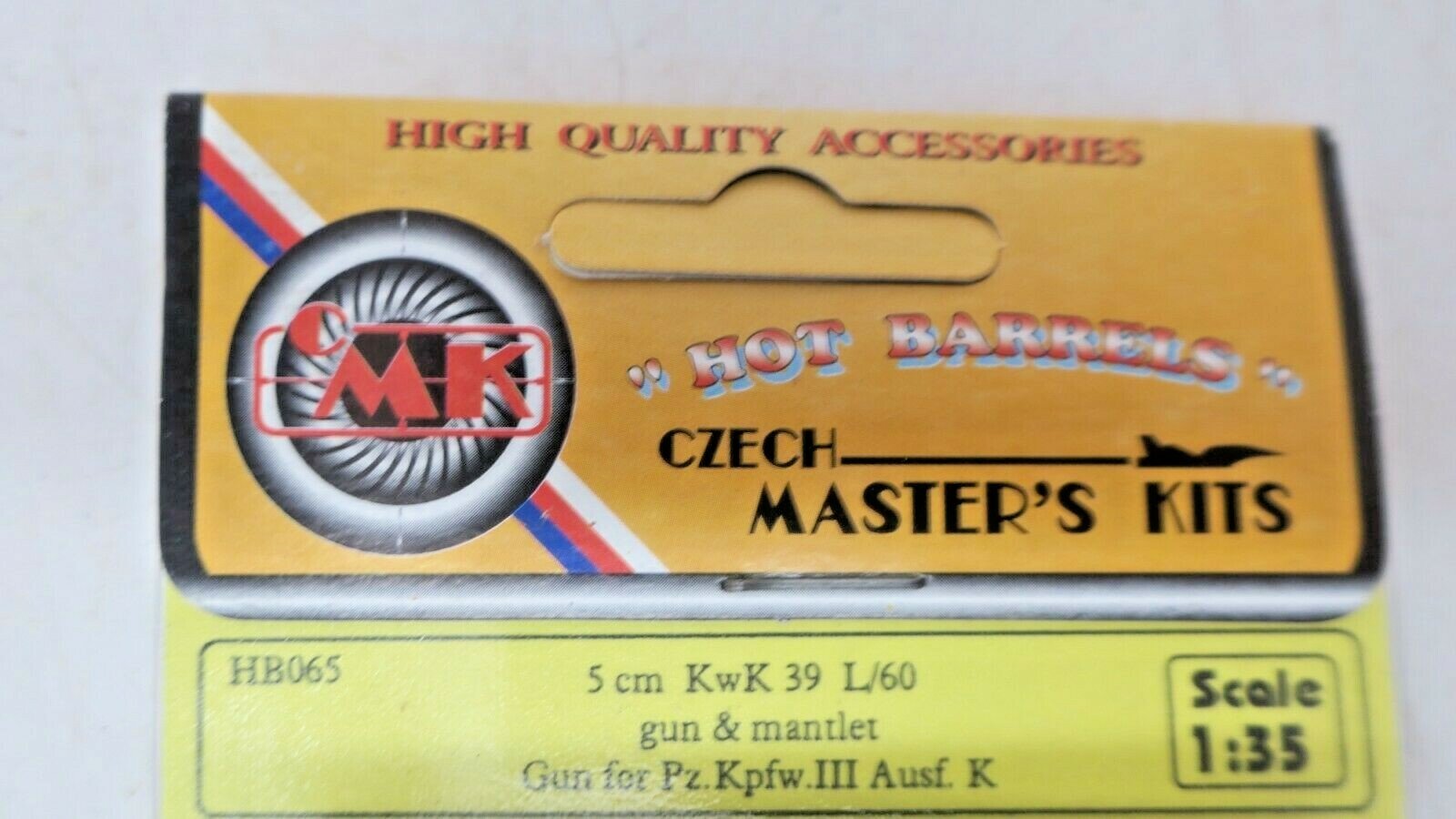 CMK 1/35 MODEL KIT ACCESSORIES 5CM KWK 39 L/60 GUN MANTLET PZ.KPFW.III HB065 - WISE GUYS HOBBIES LLC