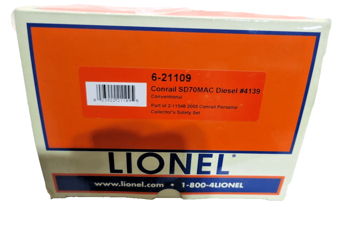 Lionel 6 - 21109 Conrail SD70MAC Diesel 4139 LN Brand New - WISE GUYS HOBBIES LLC
