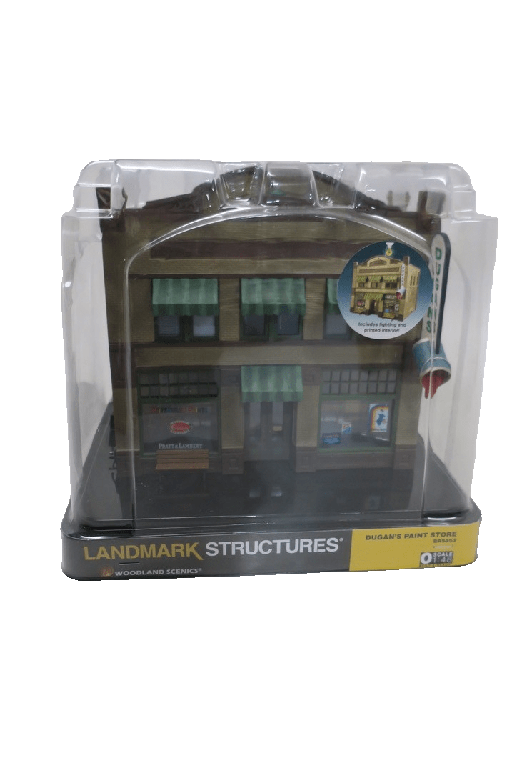 NEW Woodland Scenics Built & Ready Model Kit Dugan's Paint Store O Scale BR5853 - WISE GUYS HOBBIES LLC