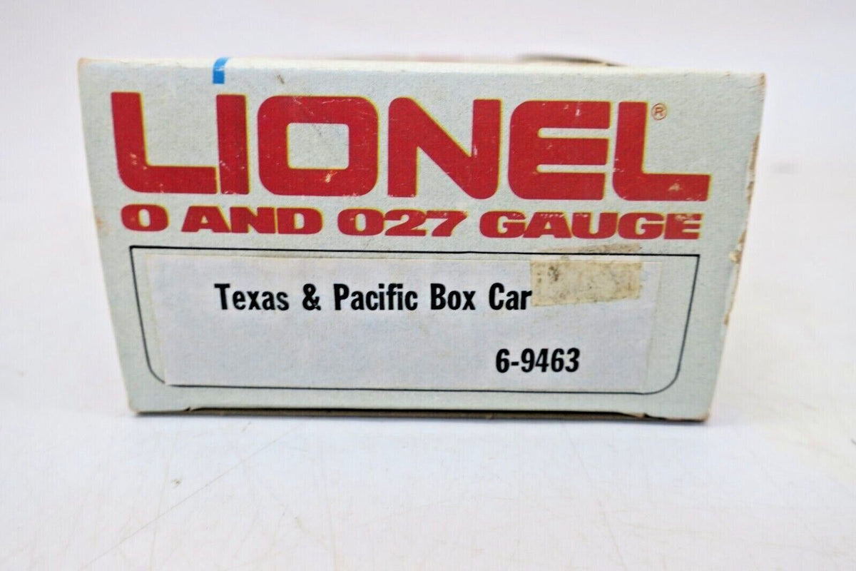 Yellow Texas And Pacific Boxcar Vintage LIONEL O SCALE Freight Car 6-9463 Nib - WISE GUYS HOBBIES LLC