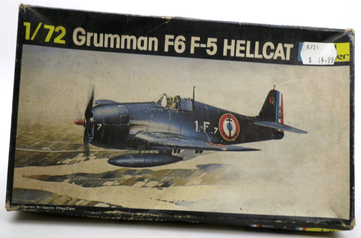 Heller 1/72 Grumman F6 F - 5 Hellcat Model Kit 272 - WISE GUYS HOBBIES LLC